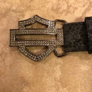 New Black Harley Davidson Belt